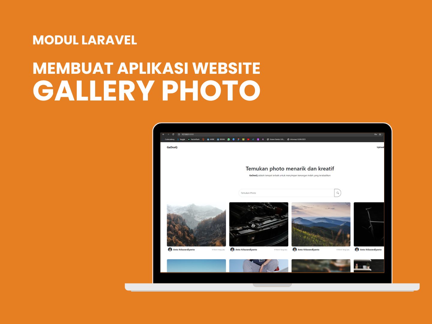 Modul Aplikasi Website Gallery Photo Menggunakan Framework Laravel dan Bootstrap